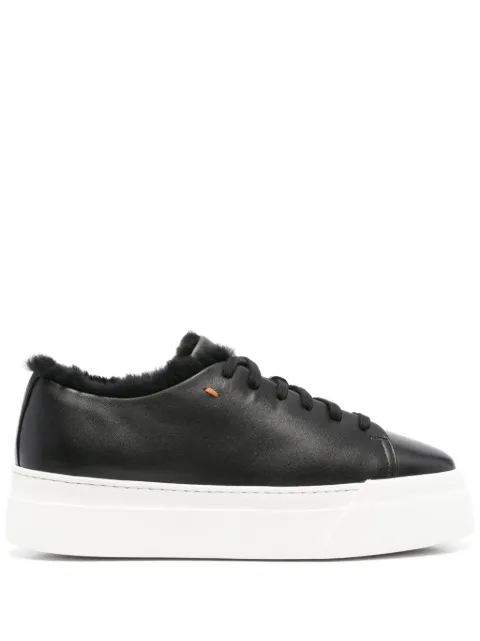 Santoni leather sneakers Black WBGE61268BARPESS