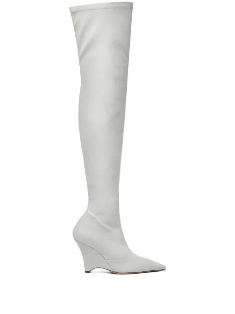 Scarosso 95mm Marta I boots White MARTAIBOOTICECALF