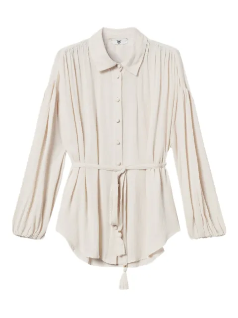 TWINSET belted shirt Neutrals 251LM2GEE