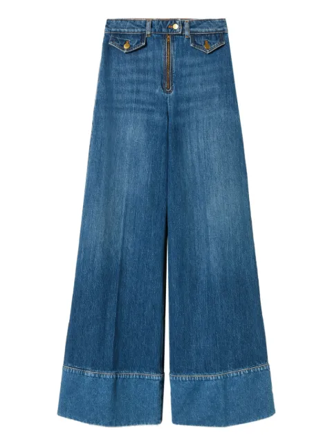 TWINSET Capraia cotton wide-leg jeans Blue 251TS2120