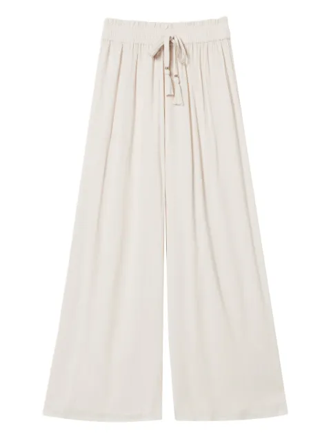 TWINSET crepon palazzo trousers Neutrals 251LM2GDD