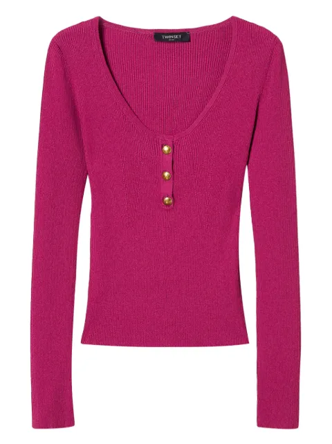 TWINSET ribbed-knit jumper Pink 251TS3182
