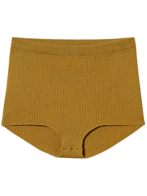 TWINSET knitted mini shorts Green 251TS3183