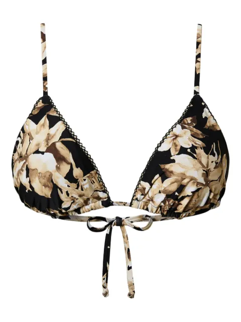 TWINSET printed bikini top Neutrals 251LBMT22