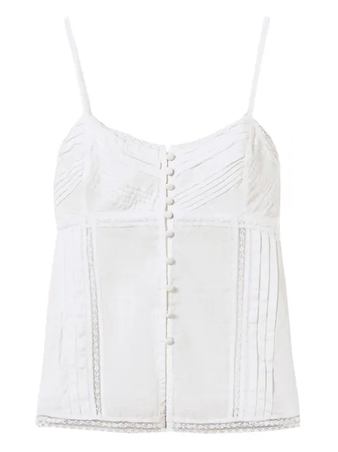 TWINSET lace-detailing tank top White 251LM2WAA