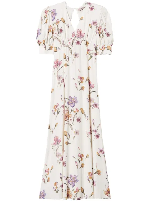 TWINSET floral-print crepe dress White 251TP2770