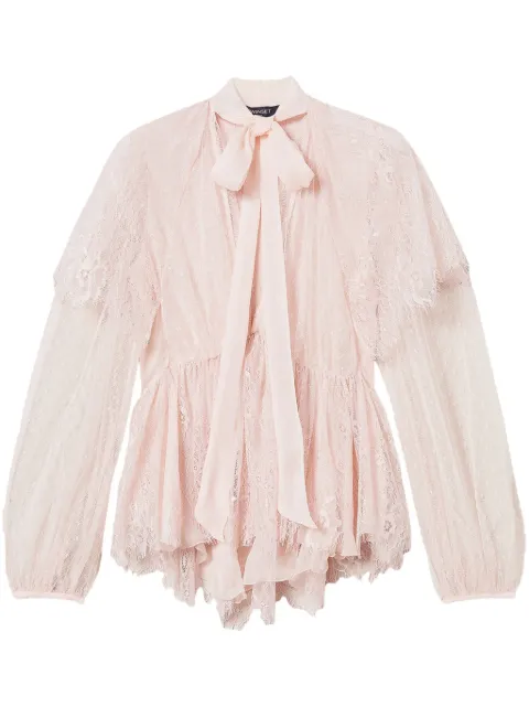 TWINSET plumetis tulle blouse Pink 251TS2094