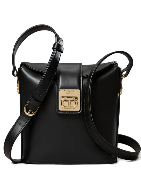 TWINSET flap-lock bucket bag Black 251TS8010