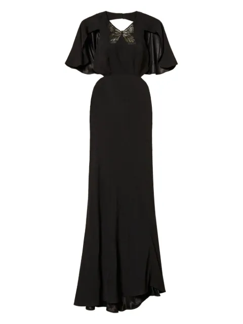 TWINSET embroided butterfly midi dress Black 251TS2012