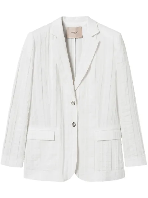 TWINSET single-breasted blazer White 251TT2140