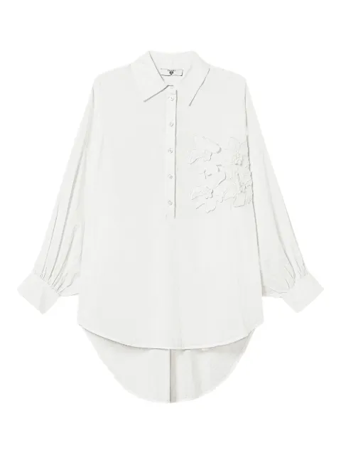 TWINSET floral-appliqué shirt White 251LM2PBB
