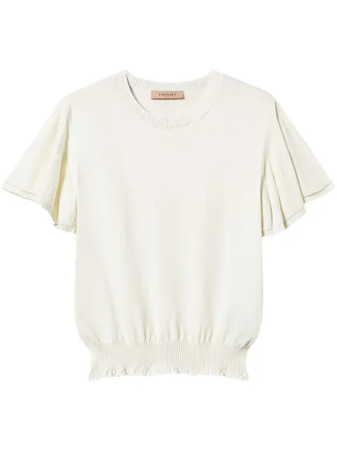 TWINSET scalloped-hem knitted T-shirt 251TP3013