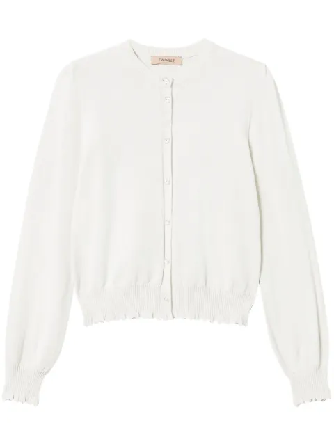 TWINSET scallop-trim cardigan White 251TP3015