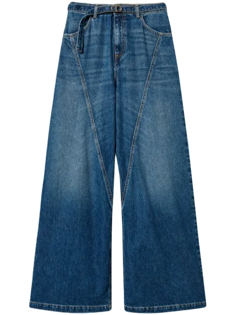 TWINSET wide-leg belted jeans Blue 251TP2572
