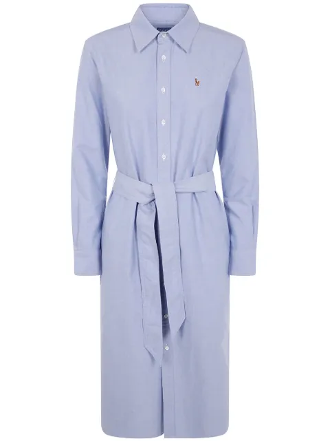 Polo Ralph Lauren Polo Pony-embroidered midi dress Blue 211928804002
