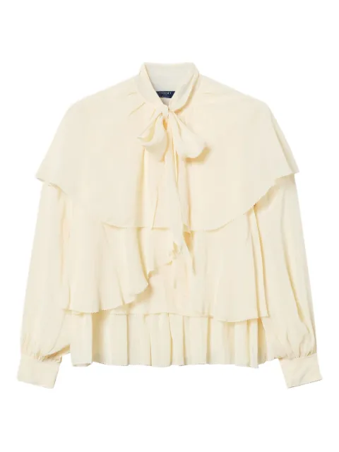 TWINSET flounce-design blouse Neutrals 251TP2742