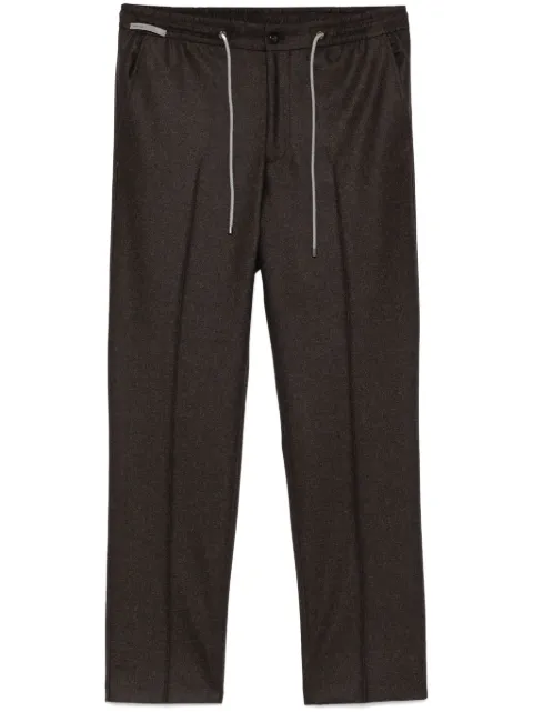 Corneliani drawstring trousers Brown 944L259418117