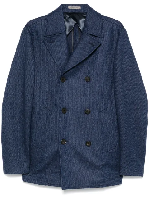 Corneliani striped peacoat Blue 9412049412501