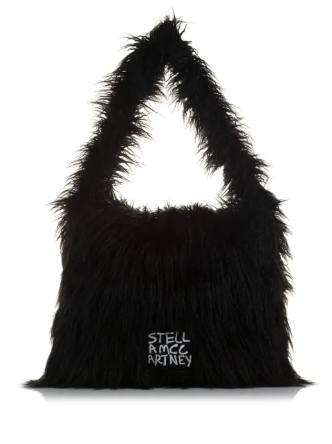 Stella McCartney Pre-Owned 2021 x Ed Curtis Faux Fur shoulder bag Black KWL1HA5FMKWQZS2B