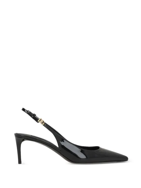 Dolce & Gabbana patent leather slingbacks Black CG0773A1471
