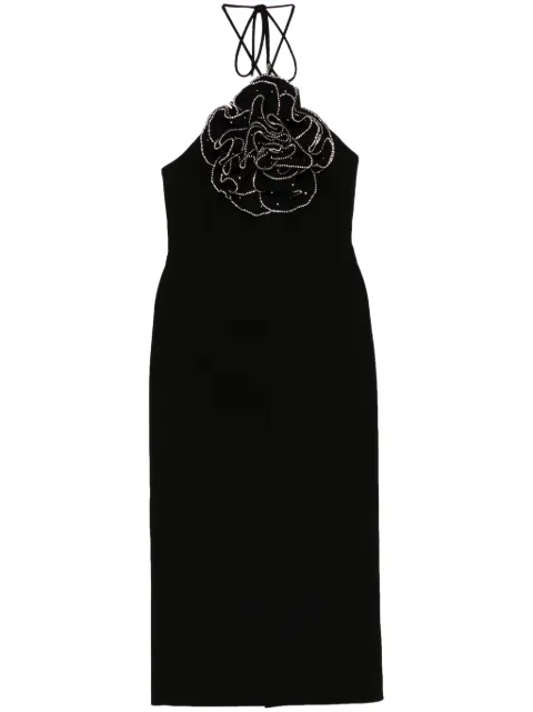 Rebecca Vallance Eliana Halter Midi dress Black 24041745