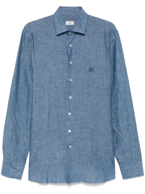 ETRO Pegaso-embroidered shirt Blue MRIB000299TU3F3