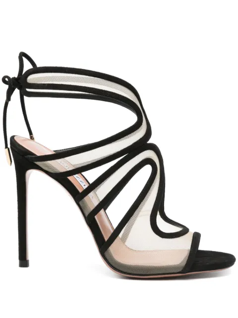 Aquazzura 110mm cut out-detail sandals Black SPTHIGS0SFE