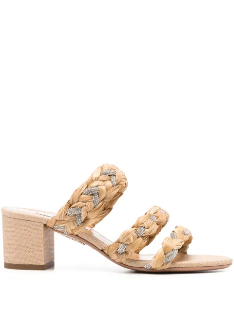 Aquazzura Costiera Crystal sandals Neutrals COTMIDS0