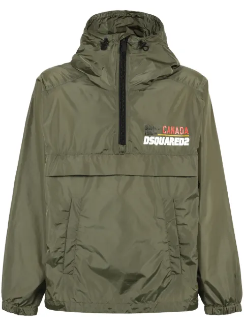 DSQUARED2 logo-print hoodie Green S74AM1535S53817