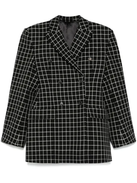 WARDROBE.NYC check-pattern blazer Black W4043F24PL