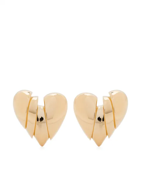 Amina Muaddi Heart Breaker earrings Gold HEARTBREAKEREARRING