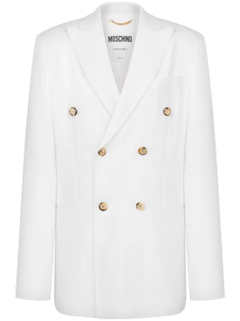 Moschino double-breasted blazer White A05050426