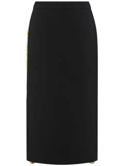 Moschino panelled midi skirt Black A01270424