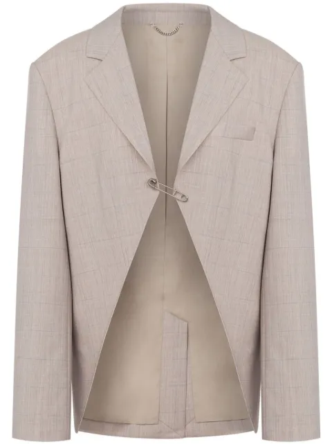 Moschino checked blazer Neutrals J05060417