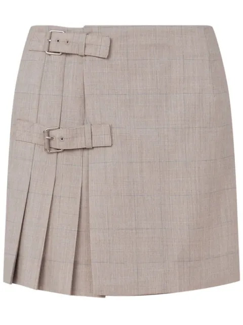 Moschino checked mini skirt Neutrals J01350417