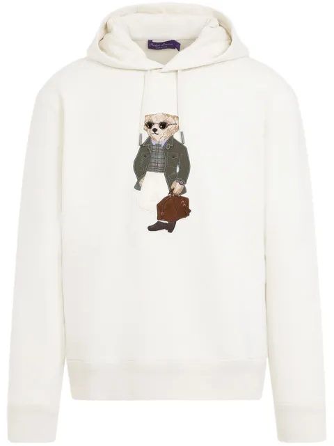 Ralph Lauren Purple Label Teddy Bear-print hoodie Neutrals 790967664