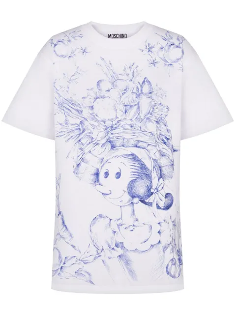 Moschino cartoon-print T-shirt White A07150441