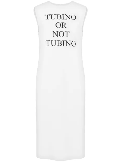 Moschino slogan-print midi dress White J04070424