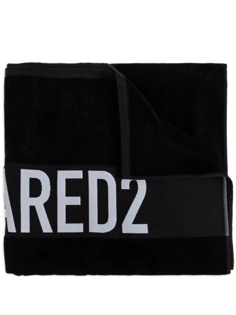 DSQUARED2 Dsquared2 logo out of water towel Black D7P005980ISA01