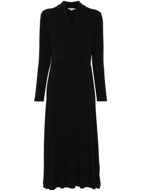 Vince long-sleeves crossover midi dress Black V070484610