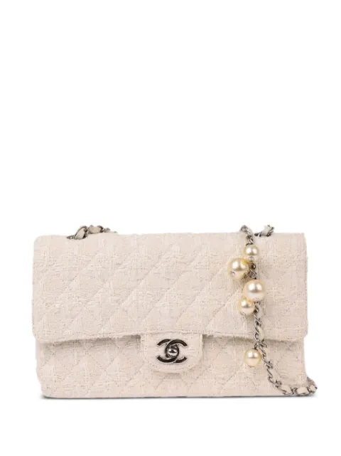 CHANEL Pre-Owned 2005 medium Classic Double Flap shoulder bag White 9510059