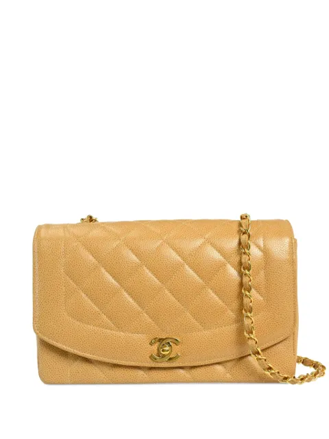 CHANEL Pre-Owned 1992 medium Diana shoulder bag Neutrals 2932966