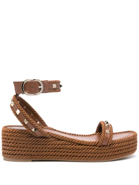Valentino Garavani Rockstud platform espadrilles Brown WS0GI3BAE
