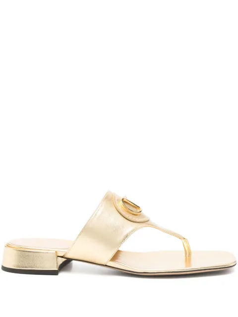 Valentino Garavani VLogo leather sandals Gold WS0LA9KDR
