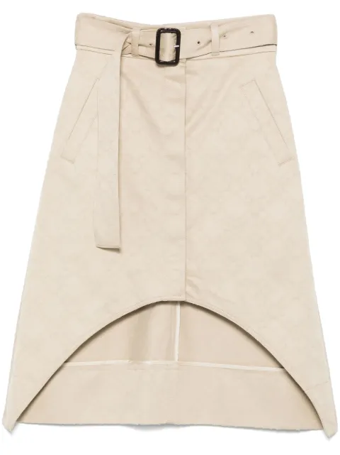Givenchy monogram 72 asymmetric midi skirt Neutrals BW40Y815XE