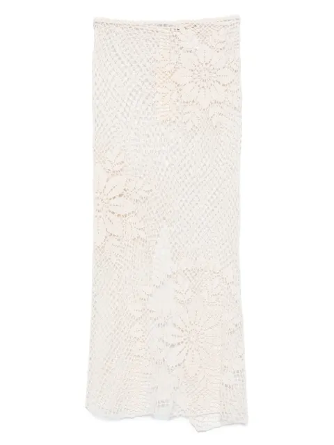 Magda Butrym crochet midi skirt Neutrals 478525