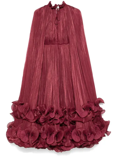 Ana Radu plissé maxi dress Red 42263