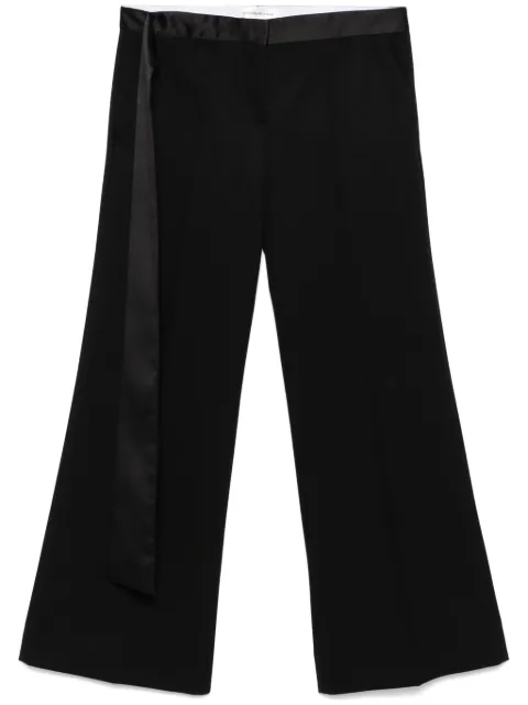 Victoria Beckham satin-waistband tailored trousers Black 1125WTR006040A