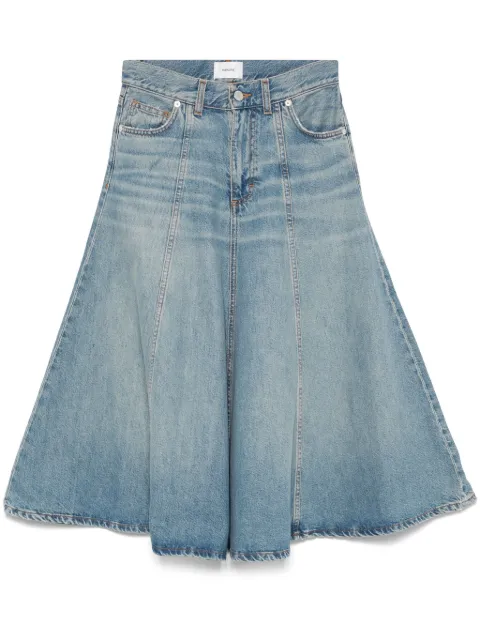 Haikure flared midi skirt Blue HEW08091DF144