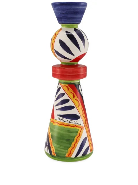 Dolce & Gabbana graphic-print candle holder Green TCC186TCACD